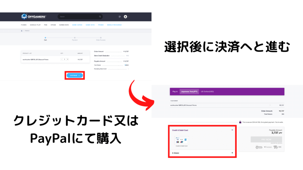 ecoVoucherを決済画面
