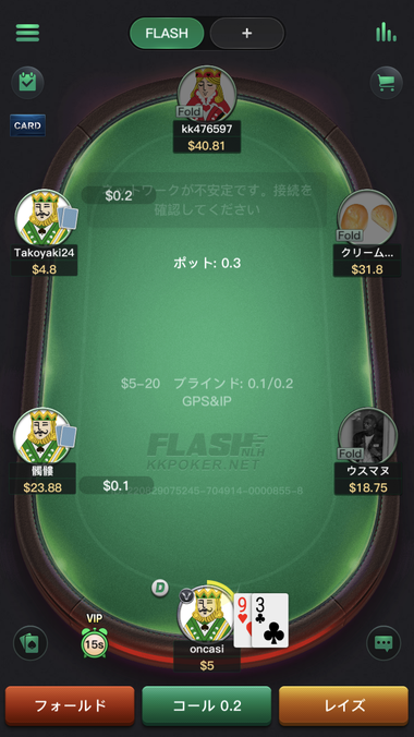 自分以外の人が全員VIPでない時