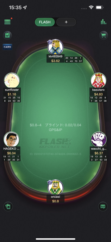 フラッシュのプレイ画面