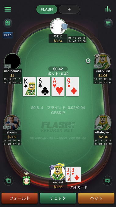 CｰBetを仕掛ける画面