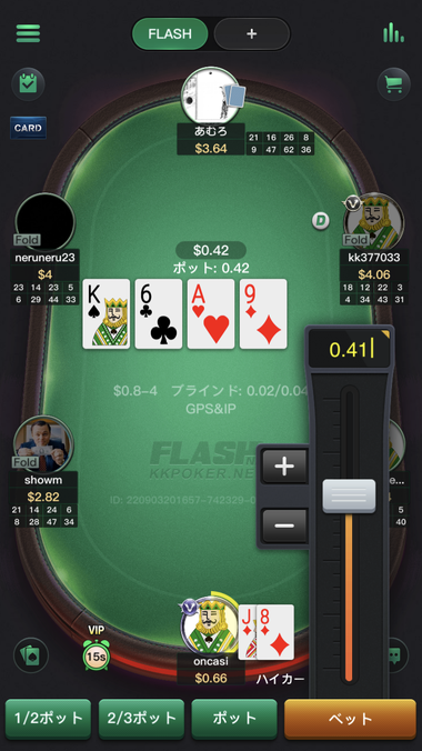 CｰBetを仕掛ける画面