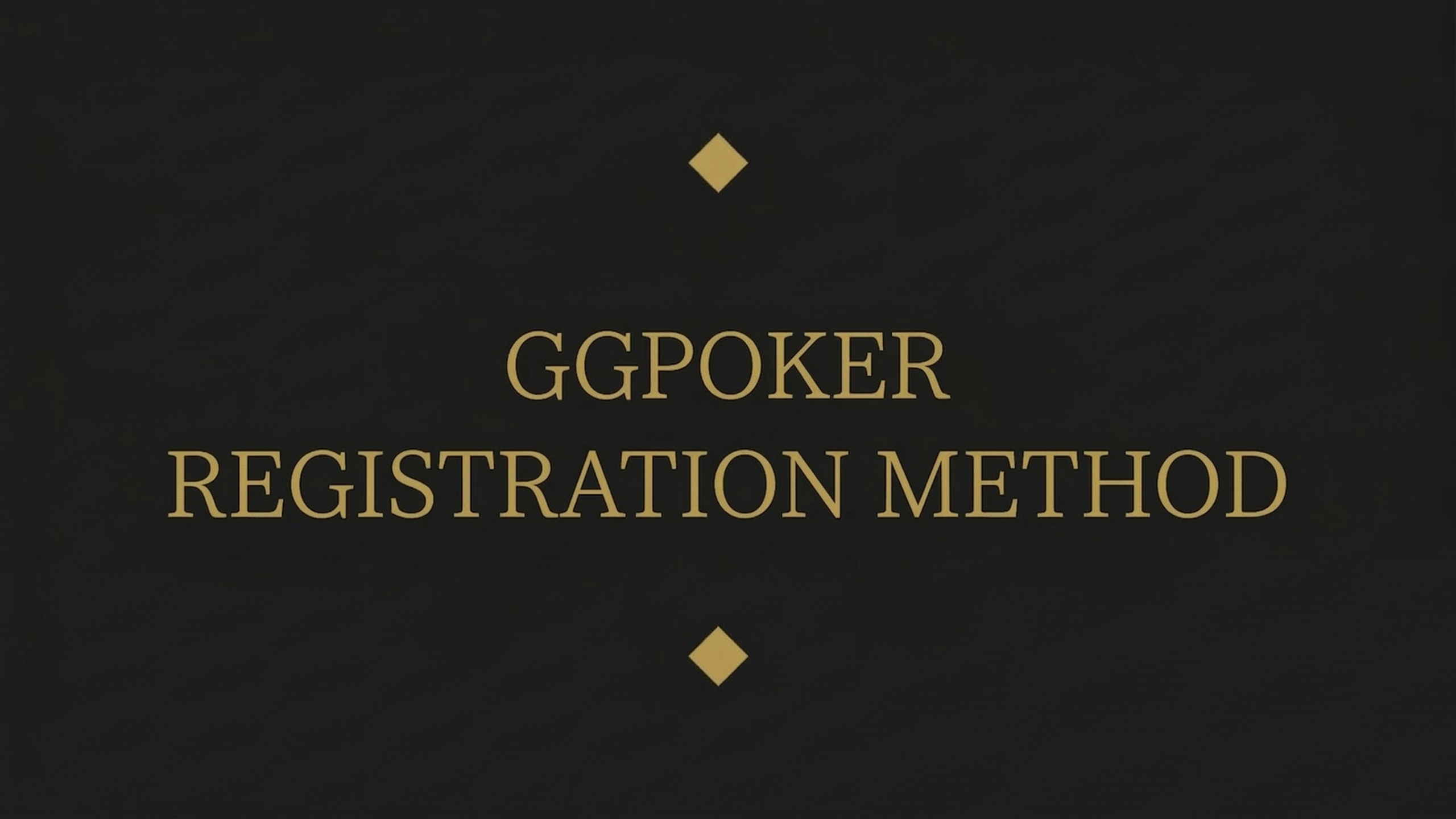 GGPoker registration method