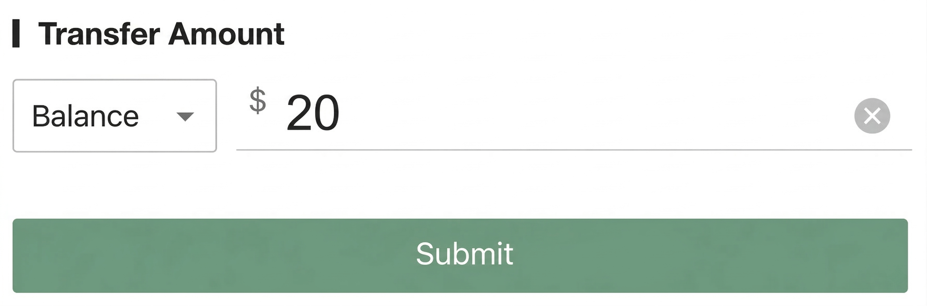 Enter the transfer amount.
