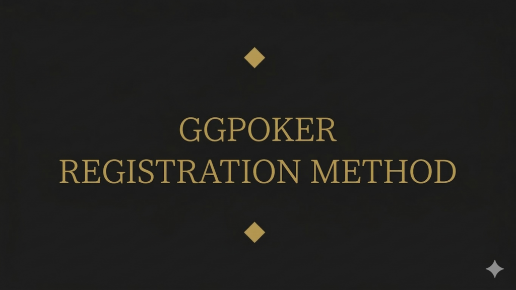 GGPoker registration method