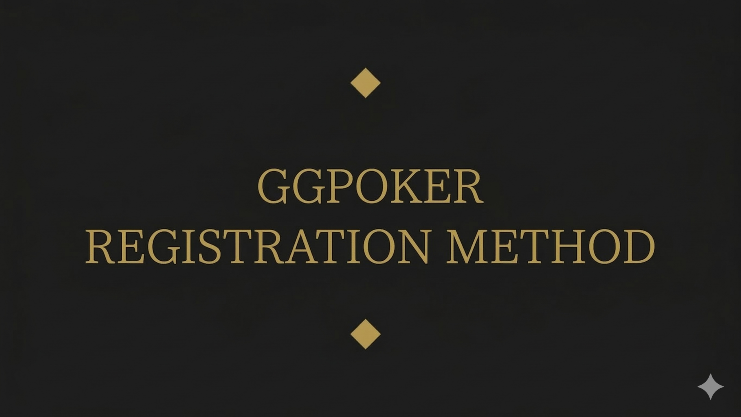 GGPoker registration method