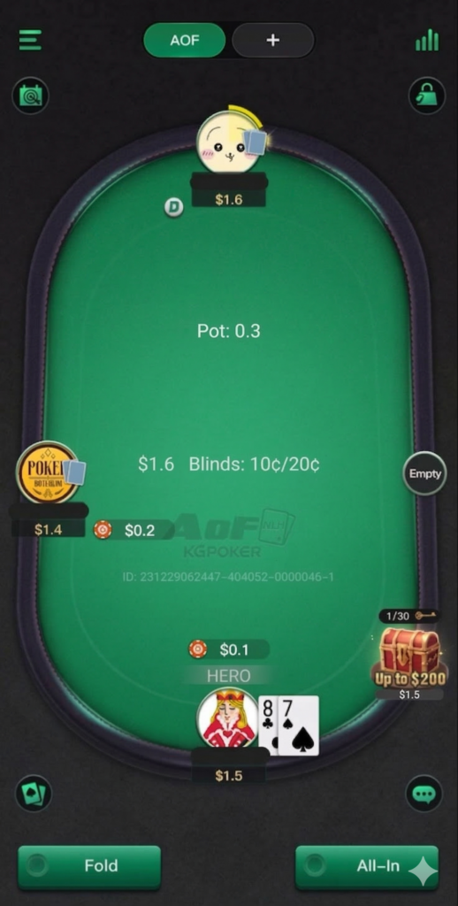 kkpoker all-in or fold