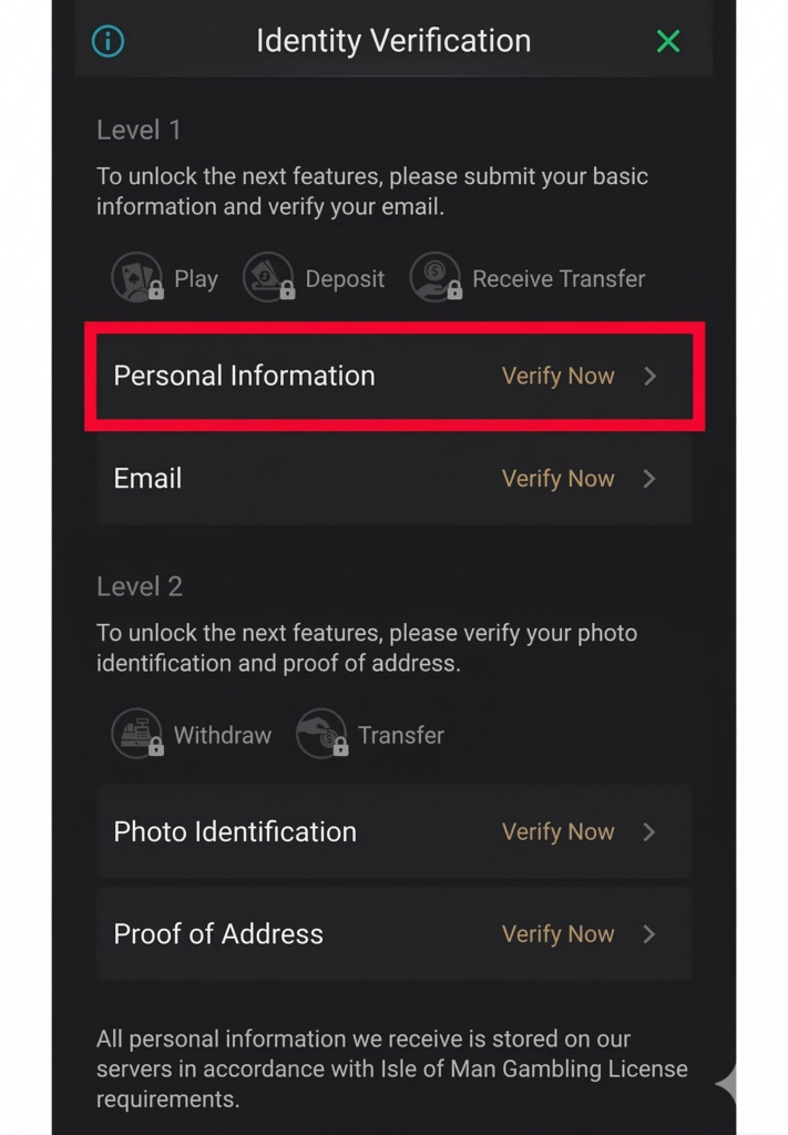 personal information
