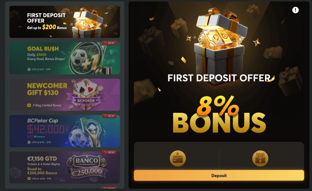 Main BC Poker Bonuses and Promotions