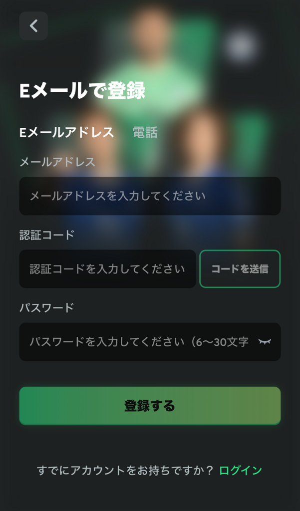STEP3:ログイン情報の入力と認証