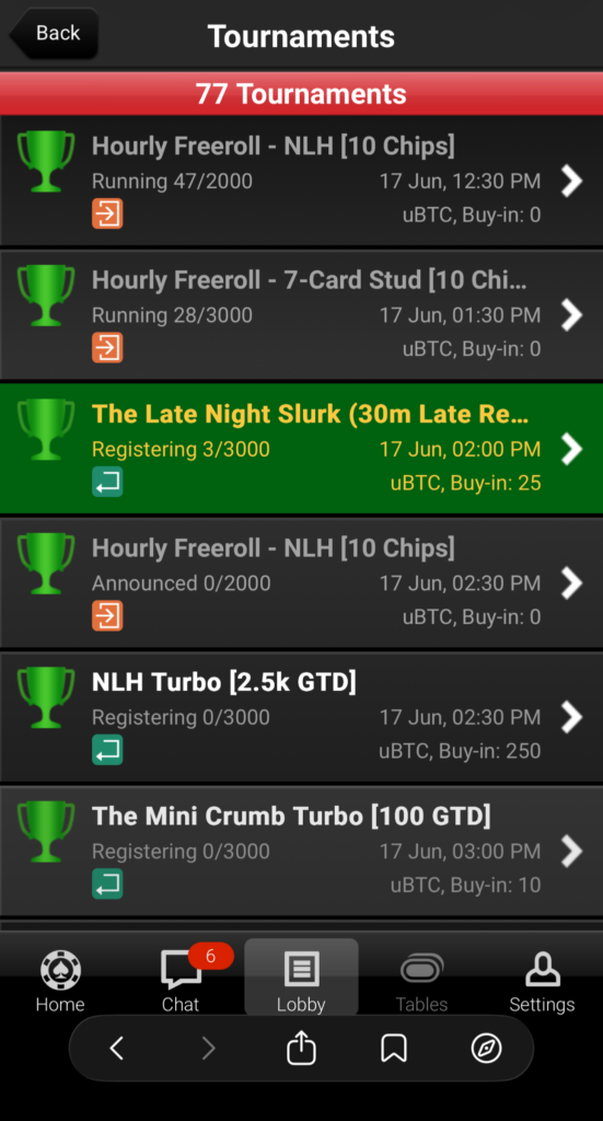 SwC Poker Tournaments