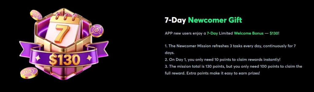 7 Day Welcome Mission: Up to $130
