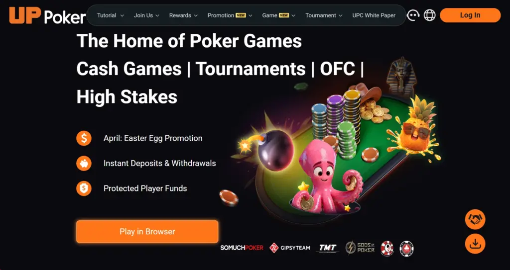 Up Poker homepage